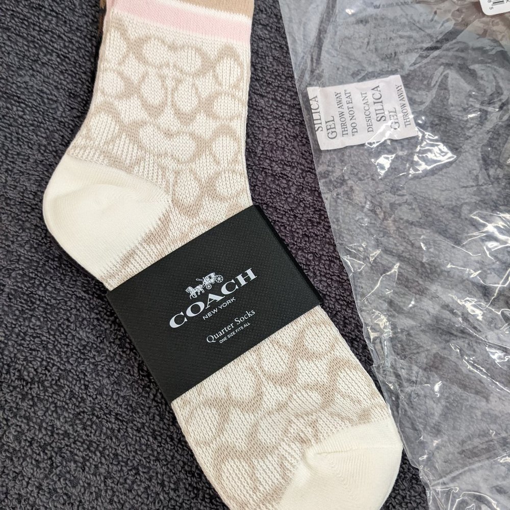 Coach NWT Socks Two Pairs